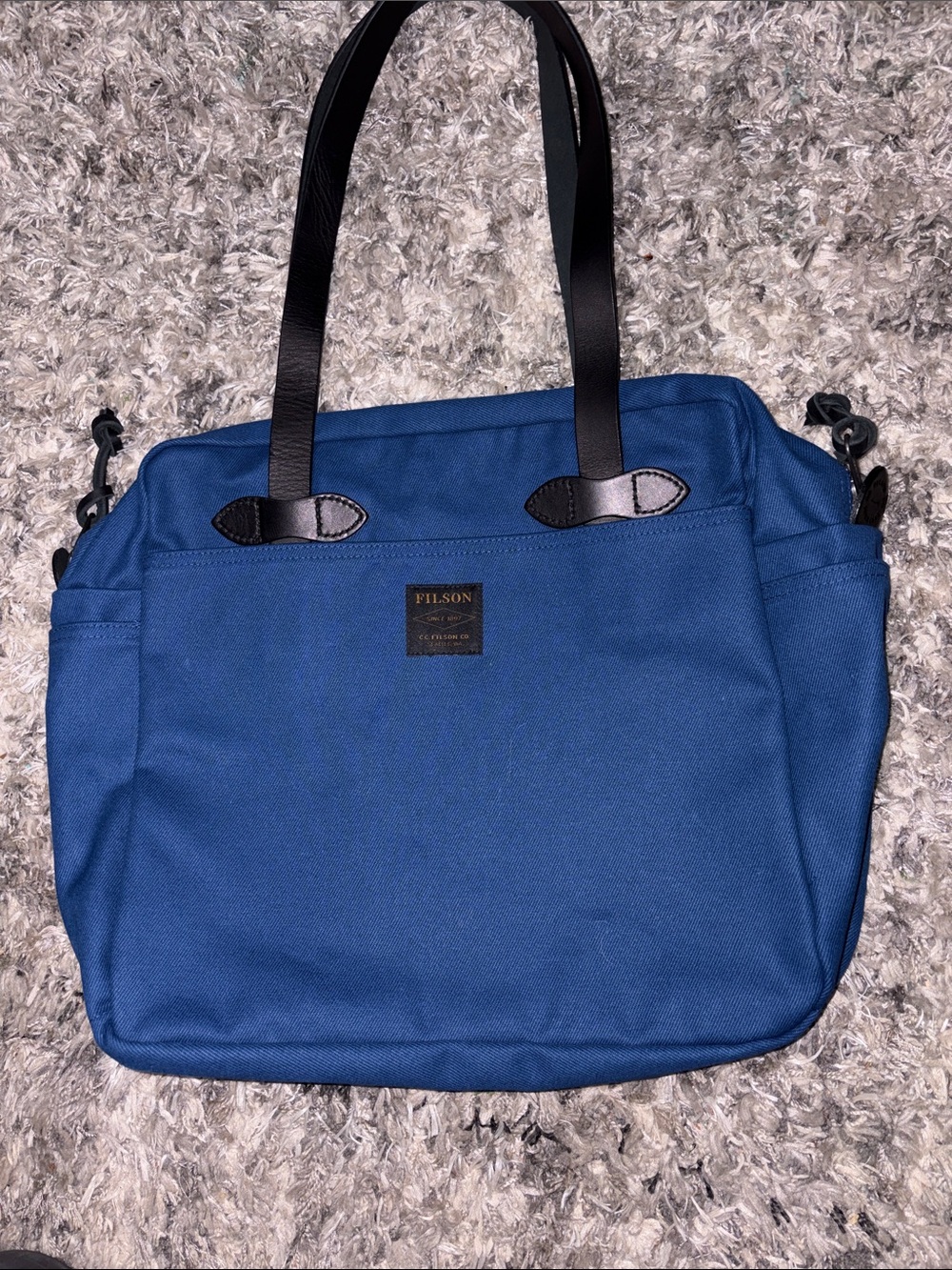 Filson Hermlock Tote with Black Leather Handles - Picture 10 of 13